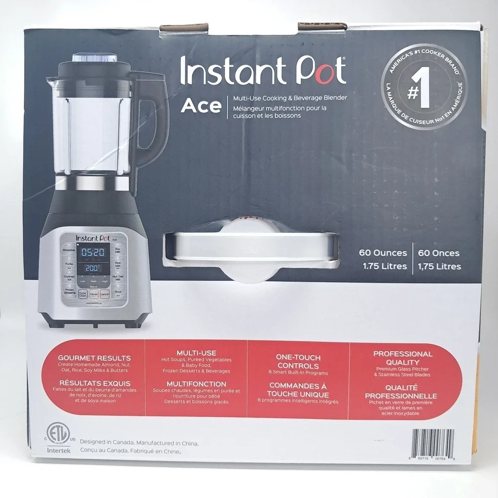 Instant Pot‎ Ace Cooking Blender 60oz 1.75L Multi-Use Glass Stainless Steel